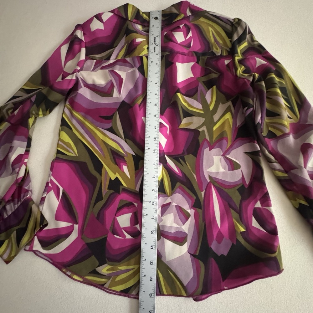 Missoni for Target Blouse Size XS Tropical Floral Button Down Mod Botanical - Picture 6 of 14